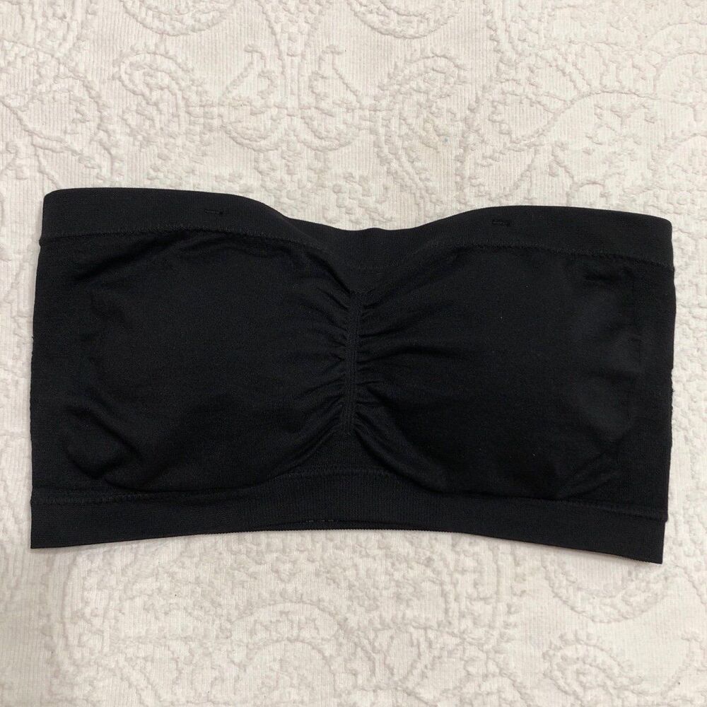 Zenana Strapless Padded Bra Nylon Black One Size Fits All - Picture 9 of 10